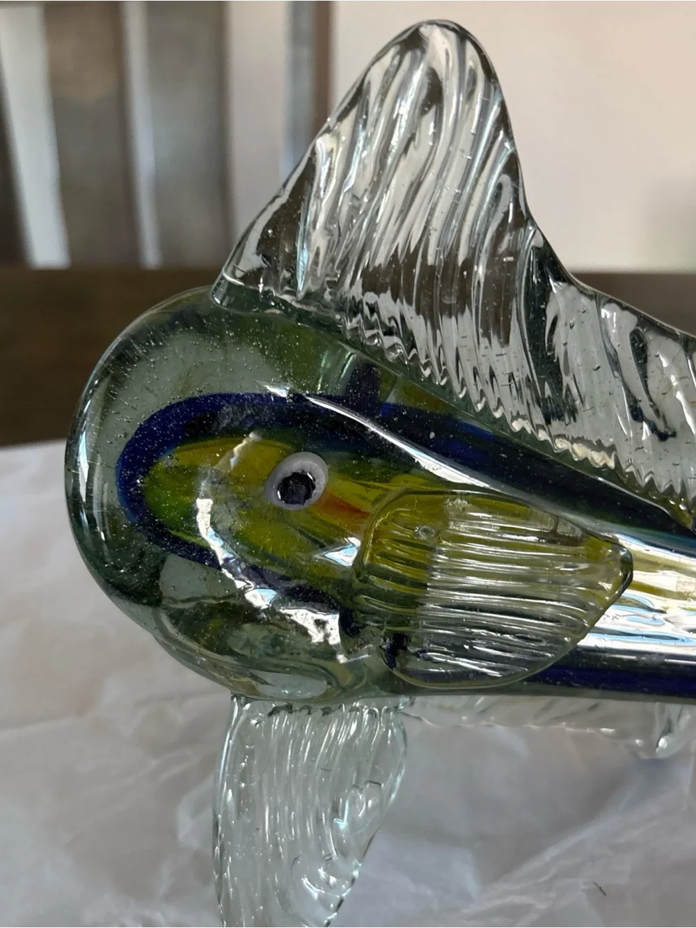 Hand Blown Glass Marlin ? Fish. EUC